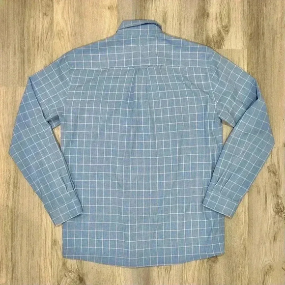 Orvis Light Blue Checkered Long Sleeve Button Up Collared Shirt Size M - Picture 8 of 9